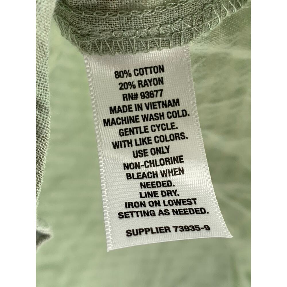 A.N.A A NEW APPROACH Women's Green Tie-Sleeve Cotton-Blend Tank Top SZ L - Picture 10 of 10